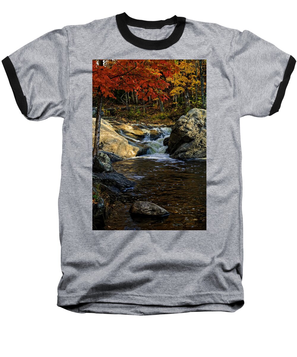 Autumn Baseball T-Shirt featuring the photograph Stream In Autumn No.17 by Mark Myhaver