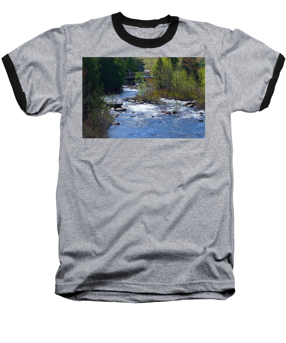 Outdoors Baseball T-Shirt featuring the photograph Stream in Spring by David Porteus