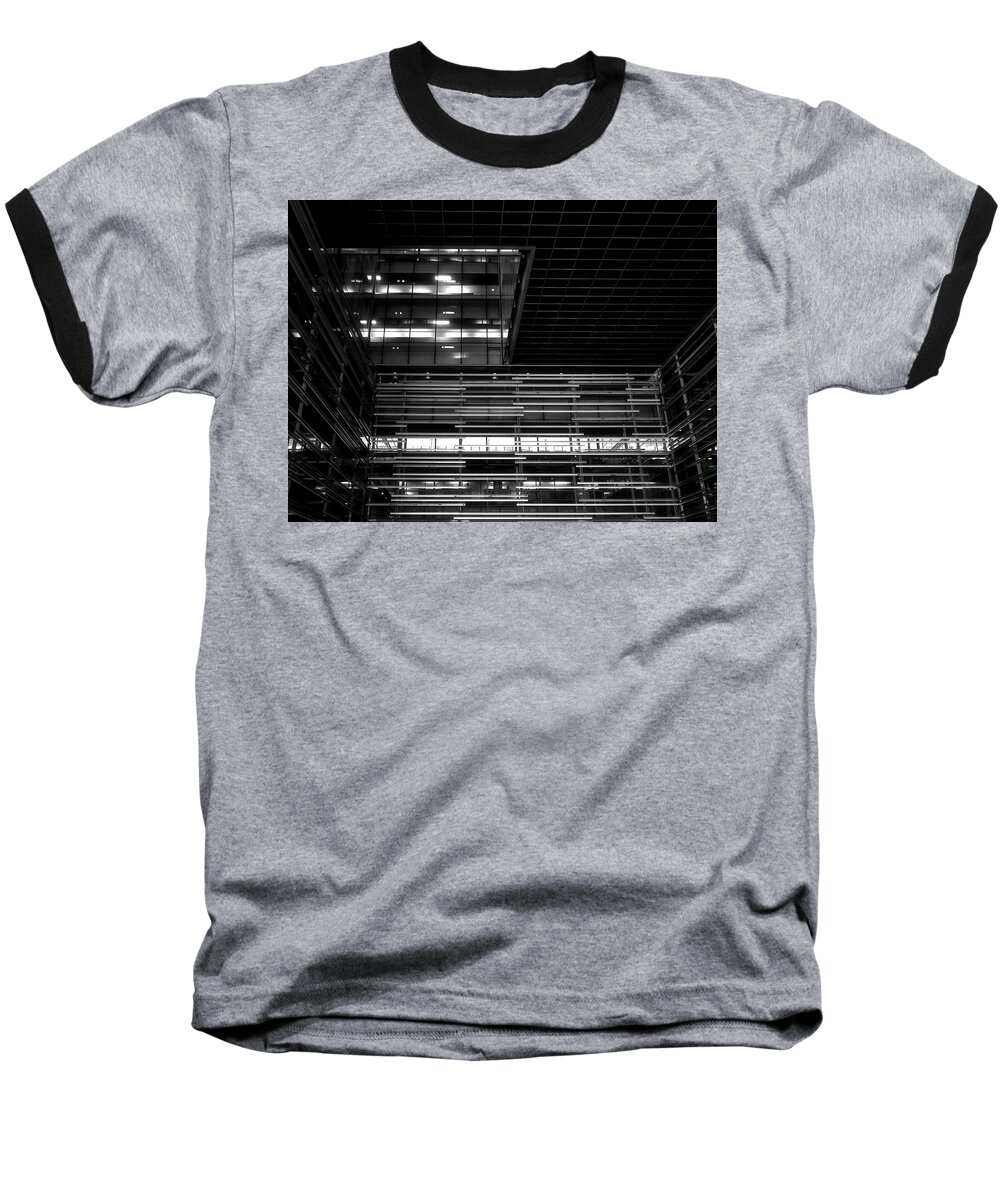 Black And White Baseball T-Shirt featuring the photograph Structural Geometry by Mark David Gerson