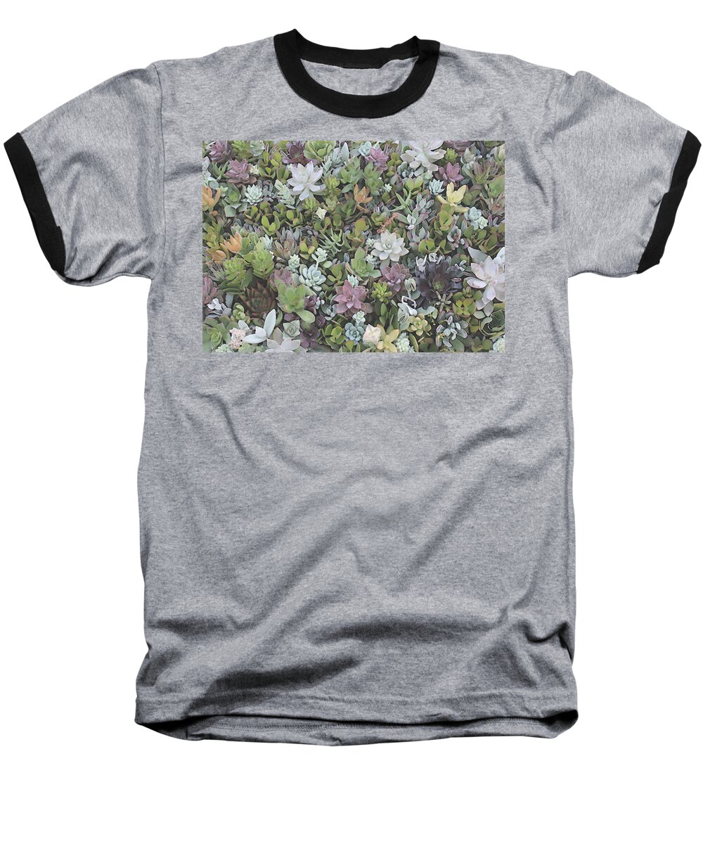 Succulents Baseball T-Shirt featuring the digital art Succulent 8 by David Hansen