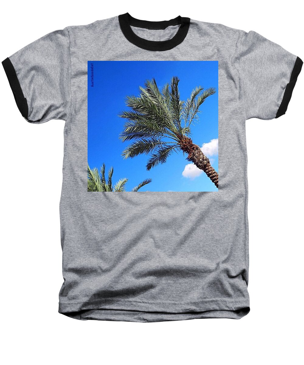 Beautiful Baseball T-Shirt featuring the photograph Such A #beautiful #bluesky #afternoon by Austin Tuxedo Cat