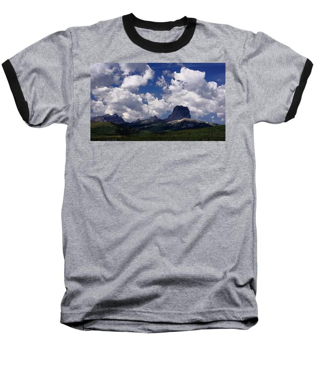Chief Mountain Baseball T-Shirt featuring the photograph Summer Day at Chief Mountain by Tracey Vivar