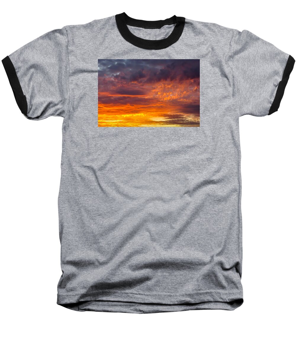 Sunrise Baseball T-Shirt featuring the photograph Summmer Sky by Robert Caddy