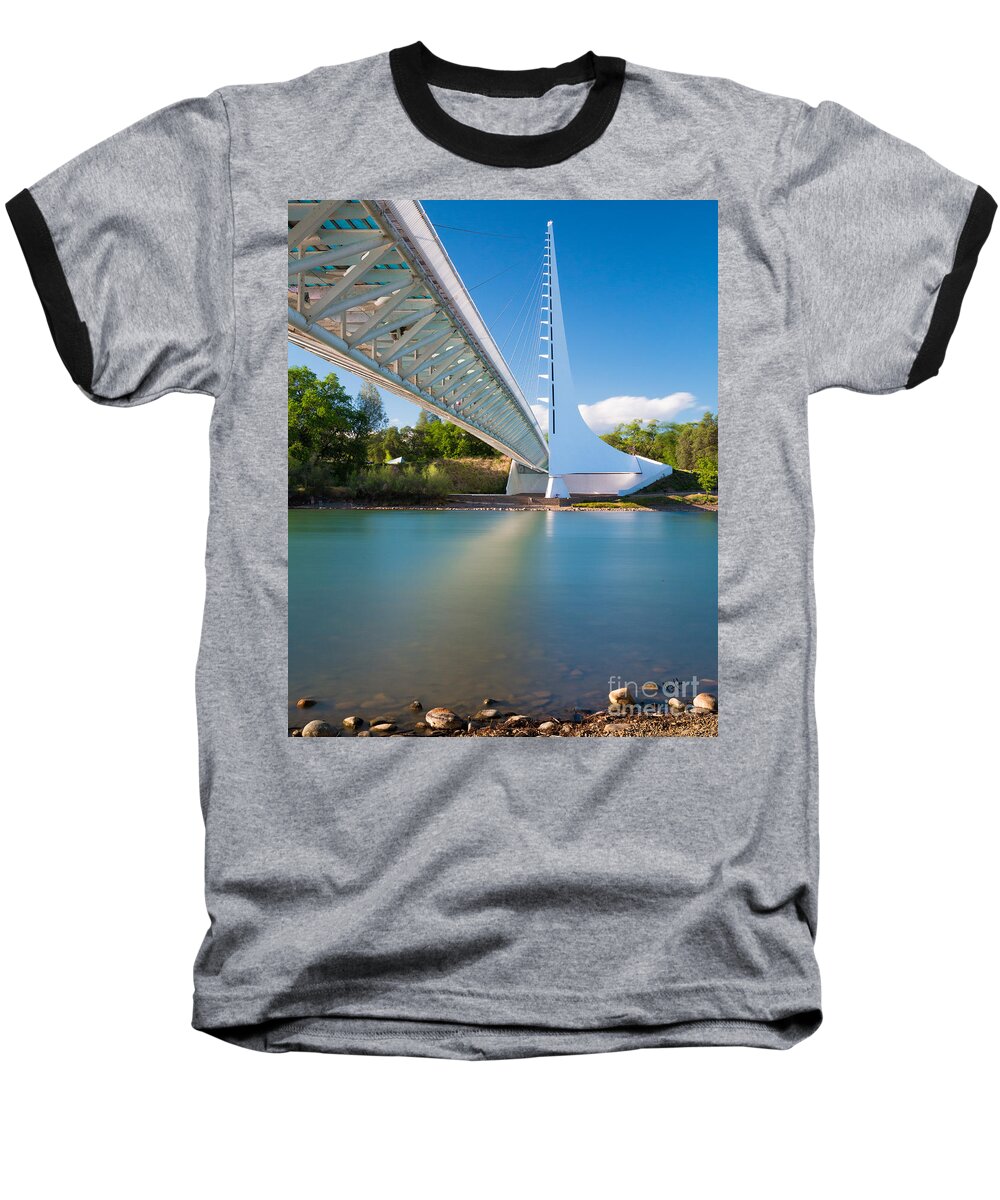 Sundial Bridge Baseball T-Shirt featuring the photograph Sundial Bridge 1 by Anthony Michael Bonafede
