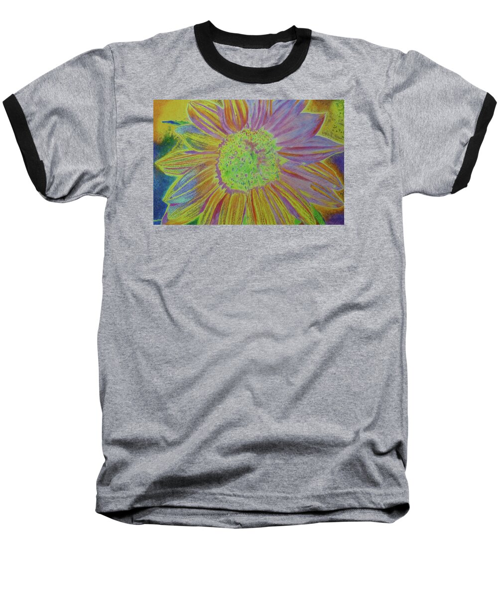 Sunflowers Baseball T-Shirt featuring the painting Sundelicious by Cris Fulton