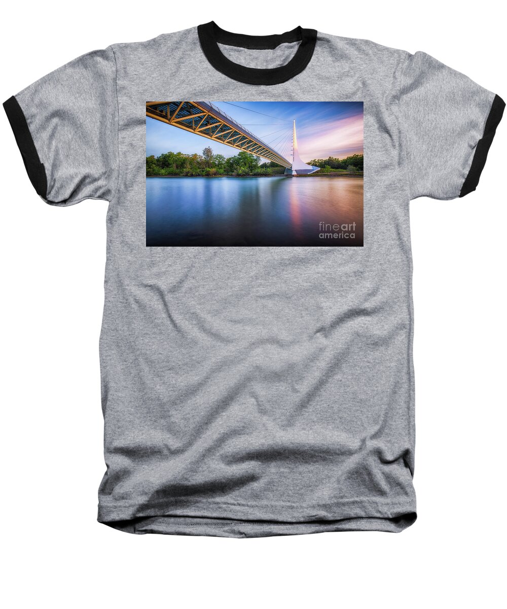 Sundial Bridge Baseball T-Shirt featuring the photograph Sundial Bridge 8 by Anthony Michael Bonafede