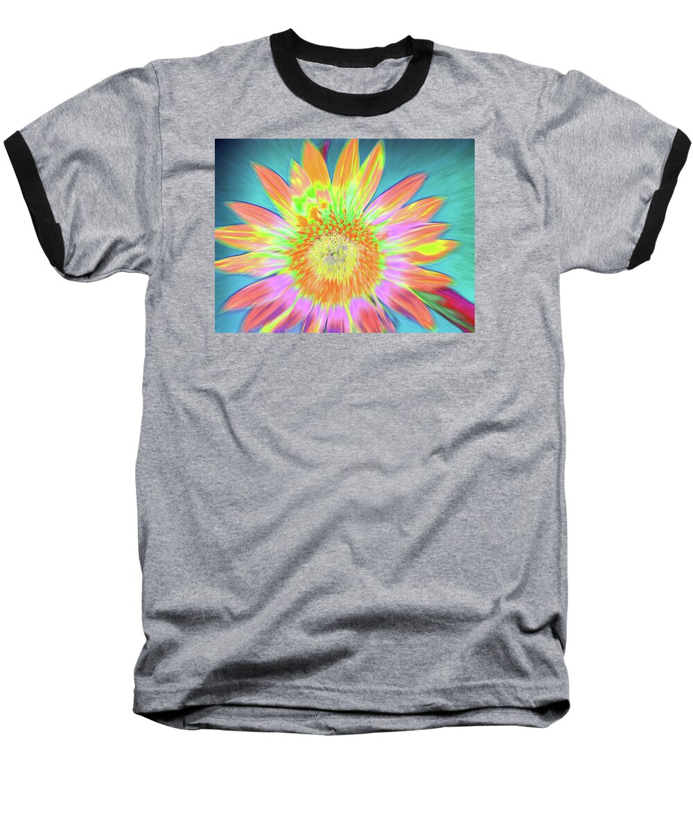 Sunflowers Baseball T-Shirt featuring the photograph Sunfeathered by Cris Fulton