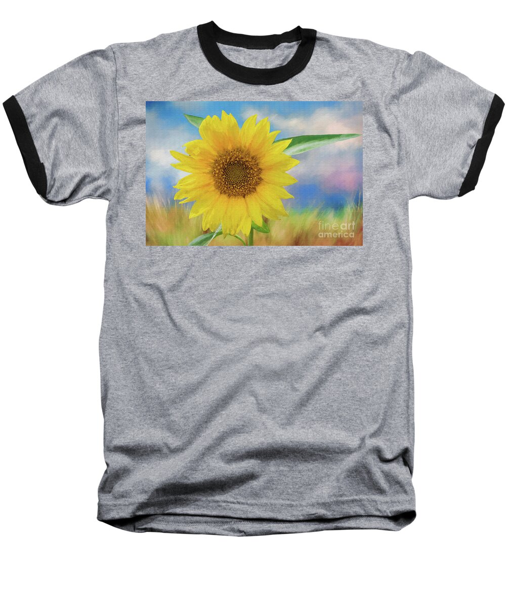Sunflower Baseball T-Shirt featuring the photograph Sunflower Surprise by Bonnie Barry