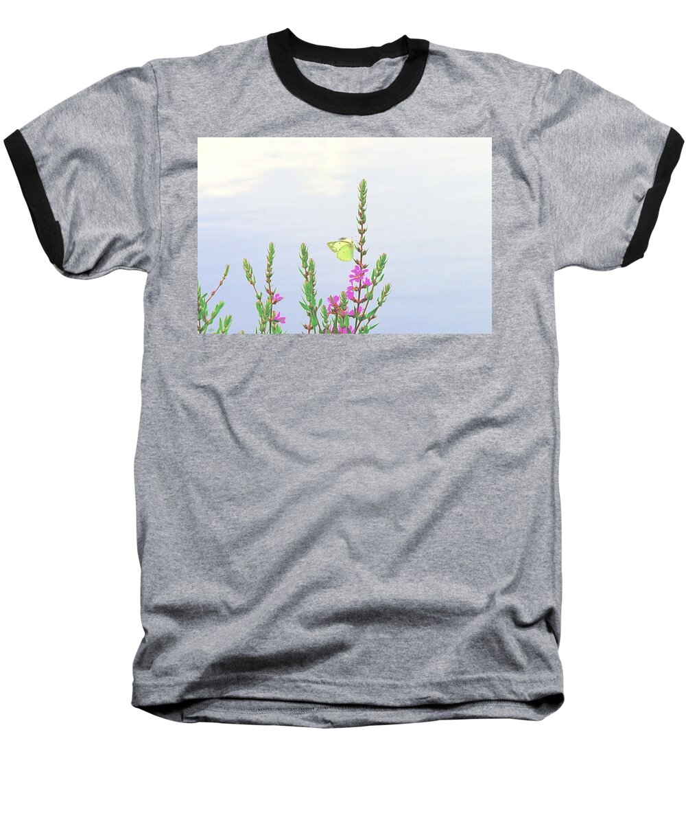 Butterfly Baseball T-Shirt featuring the digital art Sunny Day by Cliff Wilson