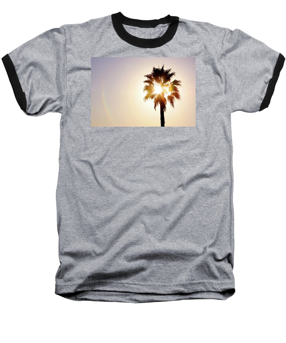 Venice Beach Baseball T-Shirt featuring the photograph Sunny Southern California by Art Block Collections