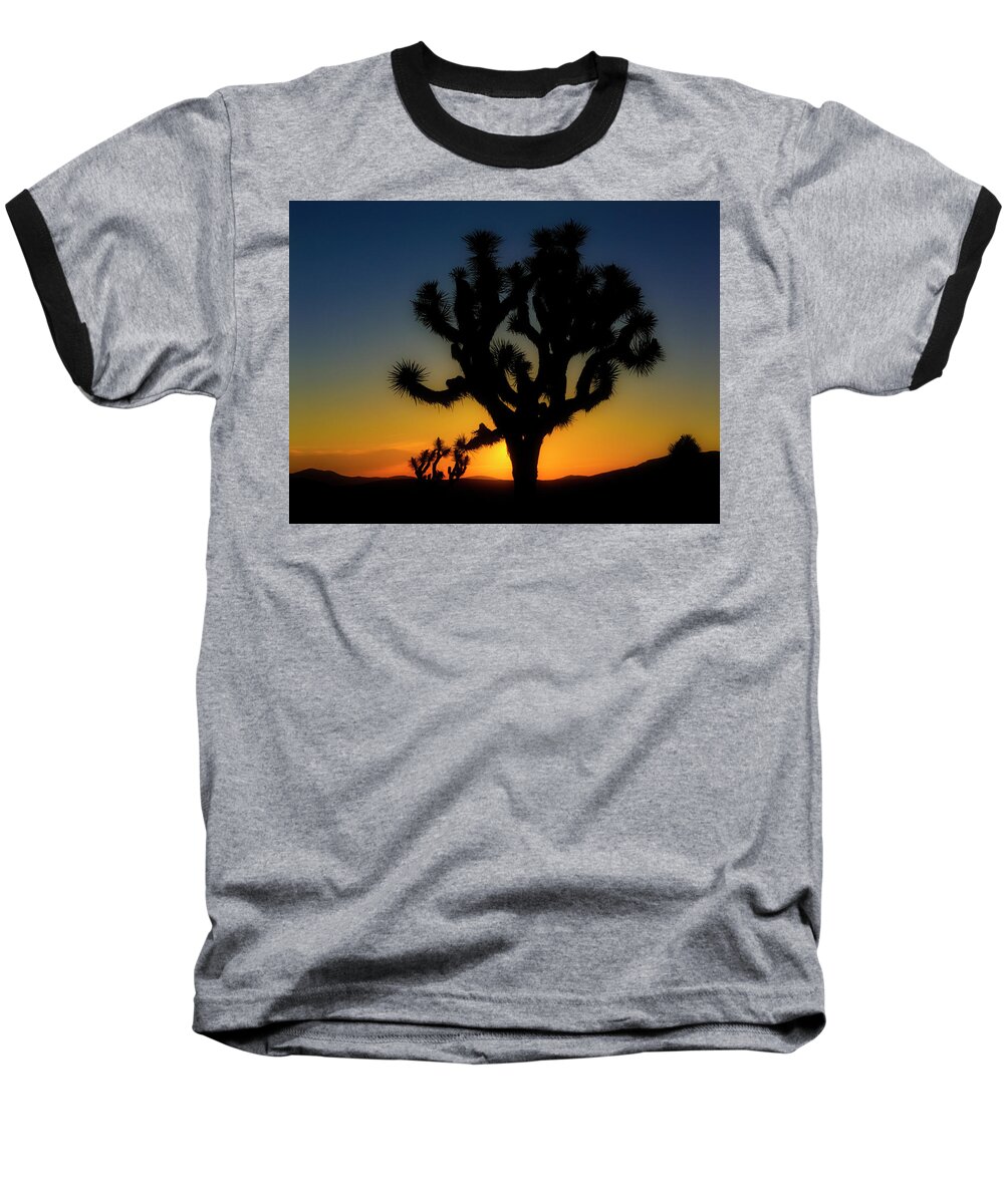 Joshua Tree Baseball T-Shirt featuring the photograph Sunrise at Joshua by Sandra Selle Rodriguez