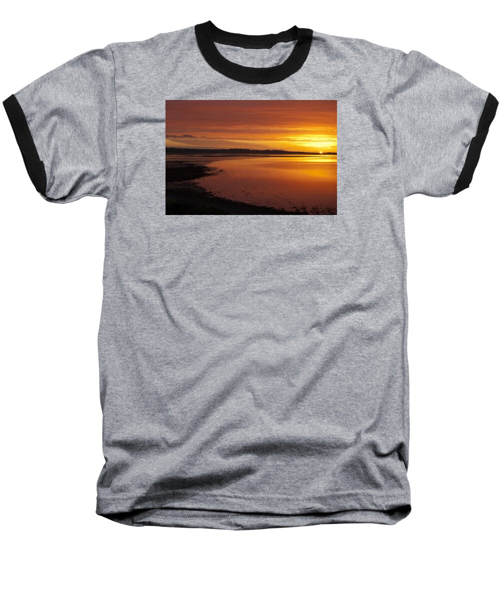 Sunrise Baseball T-Shirt featuring the photograph Sunrise Dornoch Firth Scotland by Sally Ross