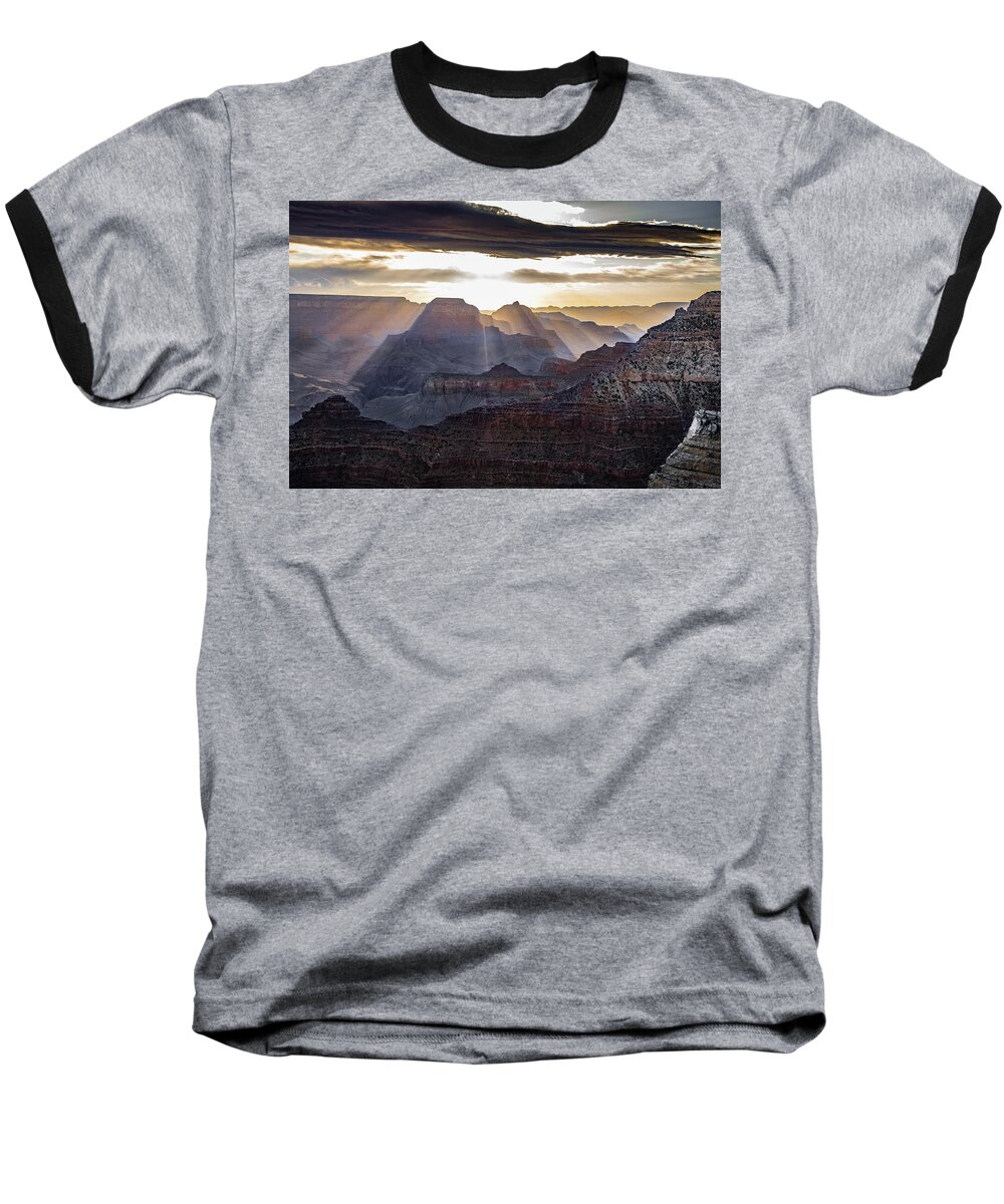 Grand Canyon Baseball T-Shirt featuring the photograph Sunrise Grand Canyon by Phil Abrams