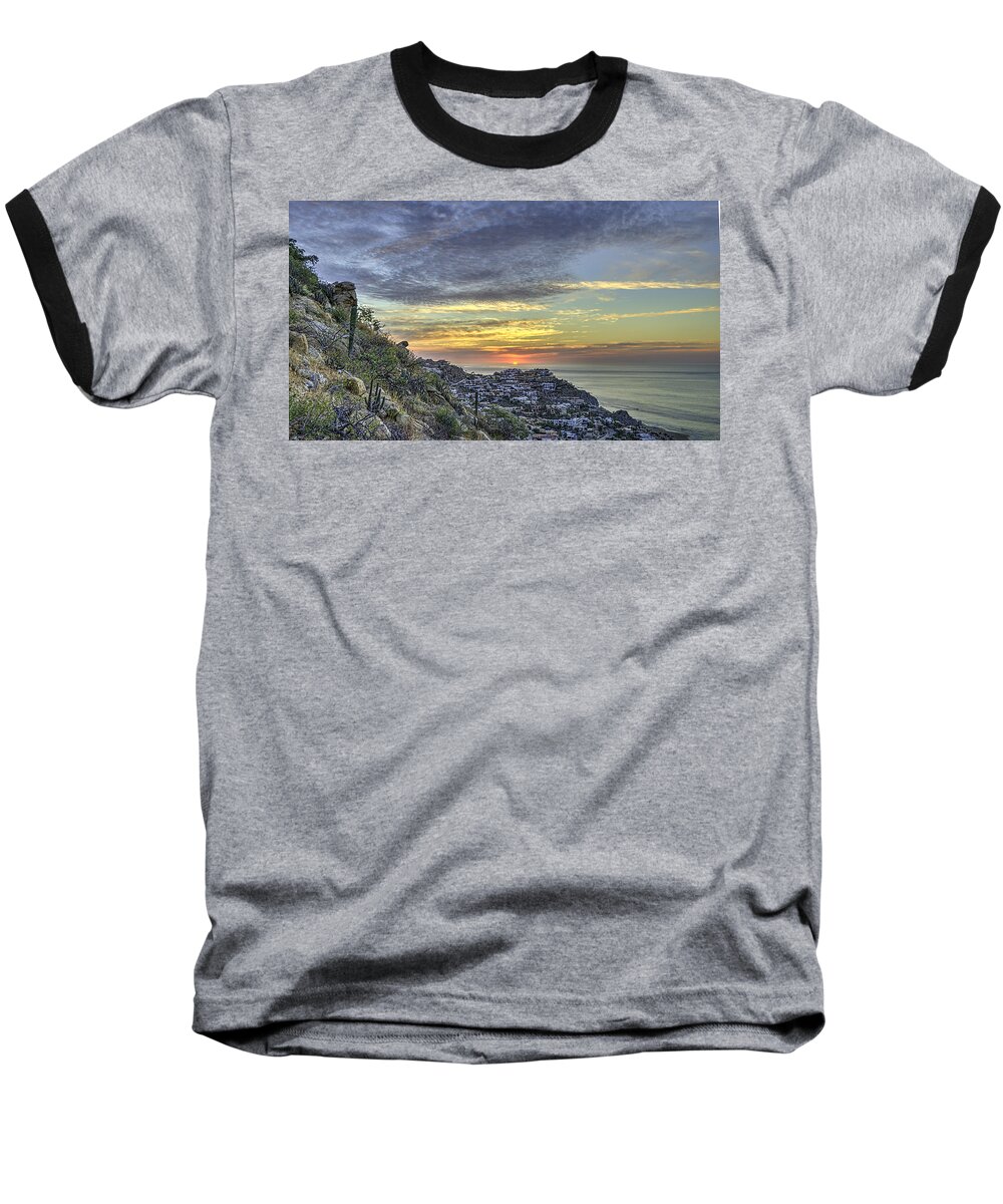 Sunrise Baseball T-Shirt featuring the photograph Sunrise on the Coast by Mark Harrington