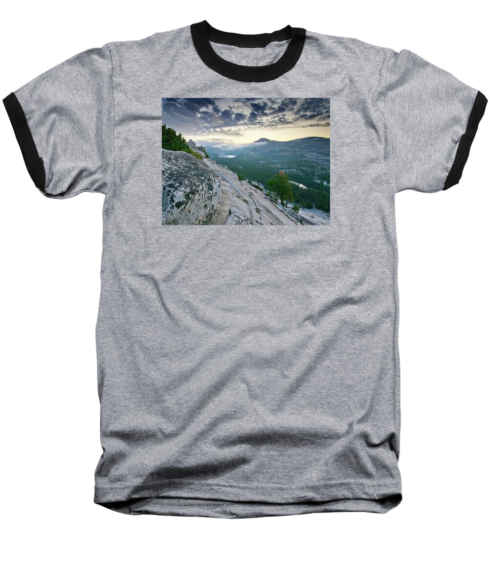 California Baseball T-Shirt featuring the photograph Sunrise Over Tenaya Lake - Yosemite National Park by Brendan Reals