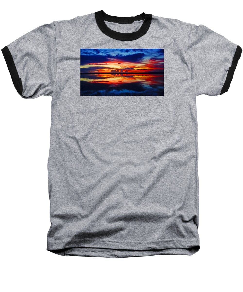 Sunrise Baseball T-Shirt featuring the photograph Sunrise Rainbow Reflection by Lawrence S Richardson Jr