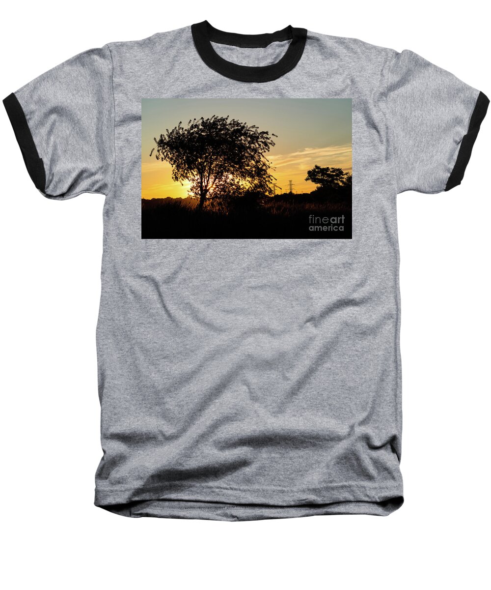 Sunset Baseball T-Shirt featuring the photograph Sunset at nature preserve by Sam Rino