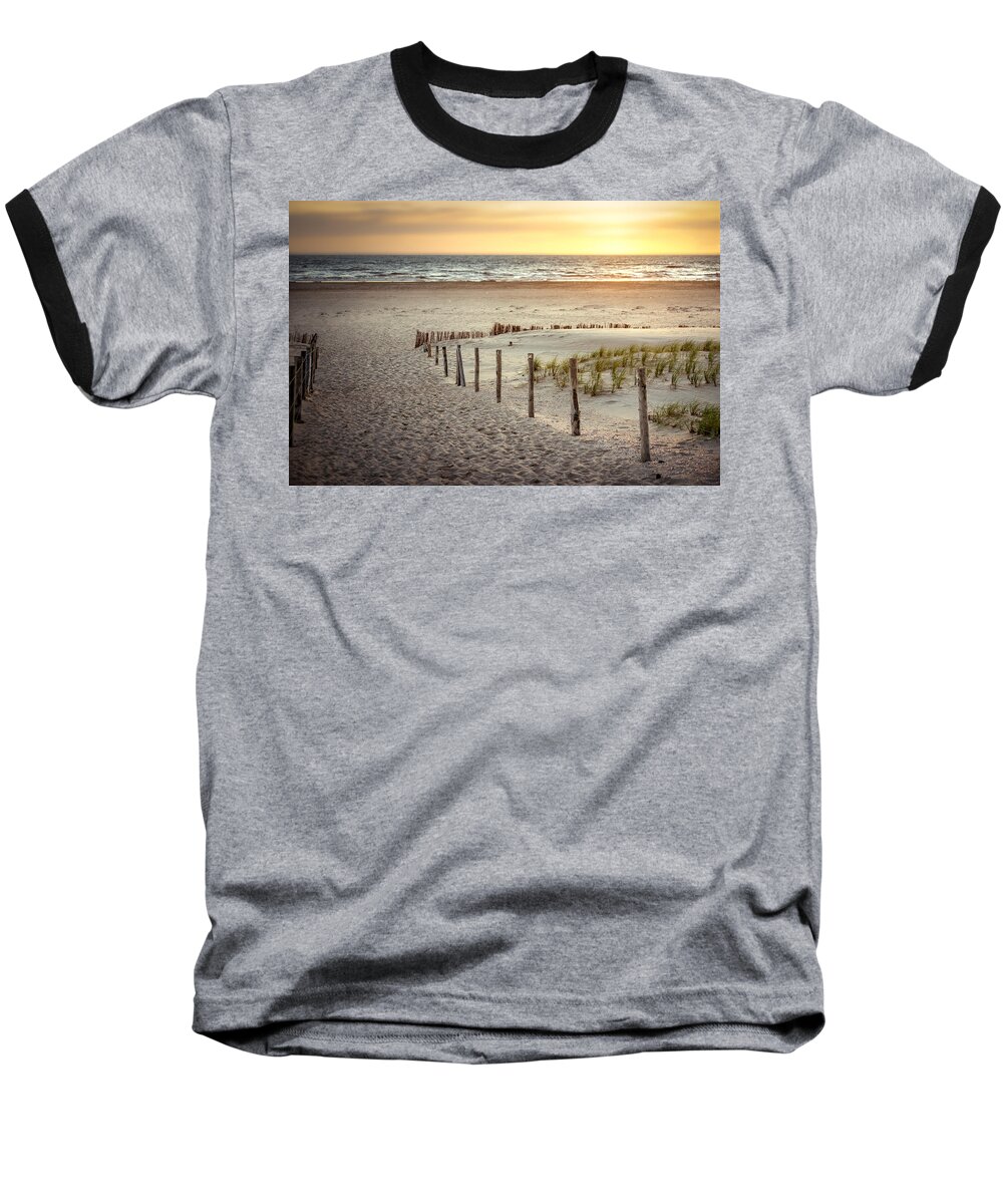 Europe Baseball T-Shirt featuring the photograph Sunset At The Beach by Hannes Cmarits