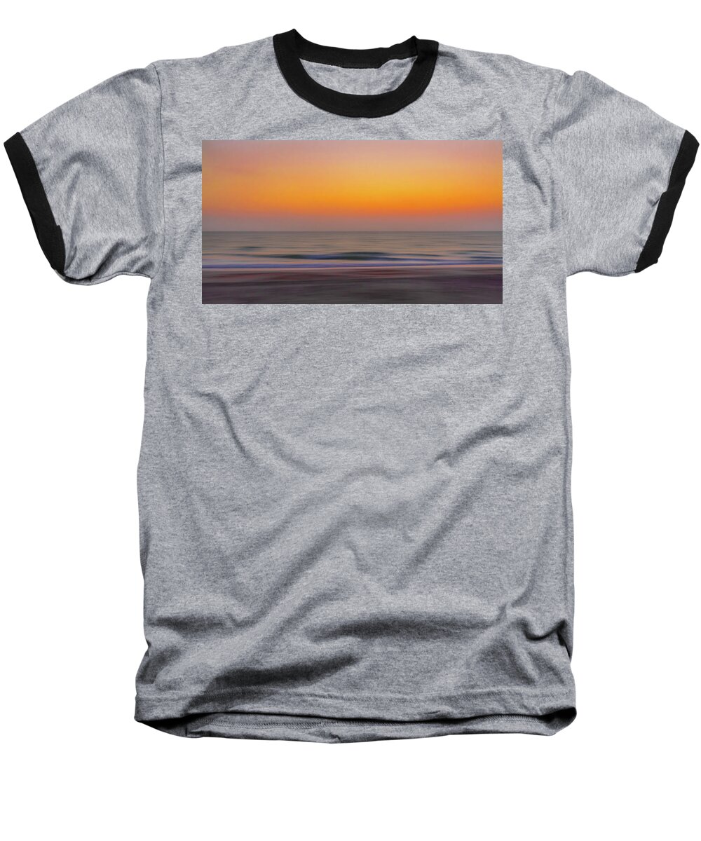 Sunset Baseball T-Shirt featuring the photograph Sunset at the Beach by Robert Mitchell