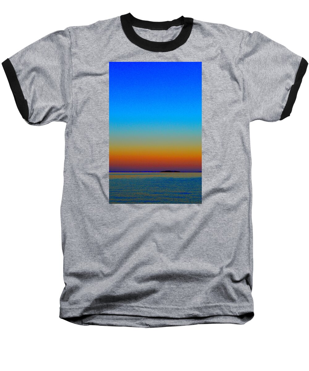 Abstract Baseball T-Shirt featuring the photograph Sunset Blend South East 3 by Lyle Crump
