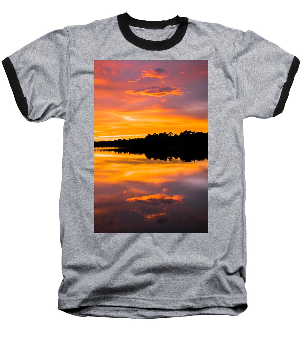Sunset Baseball T-Shirt featuring the photograph Sunset Colors by Parker Cunningham