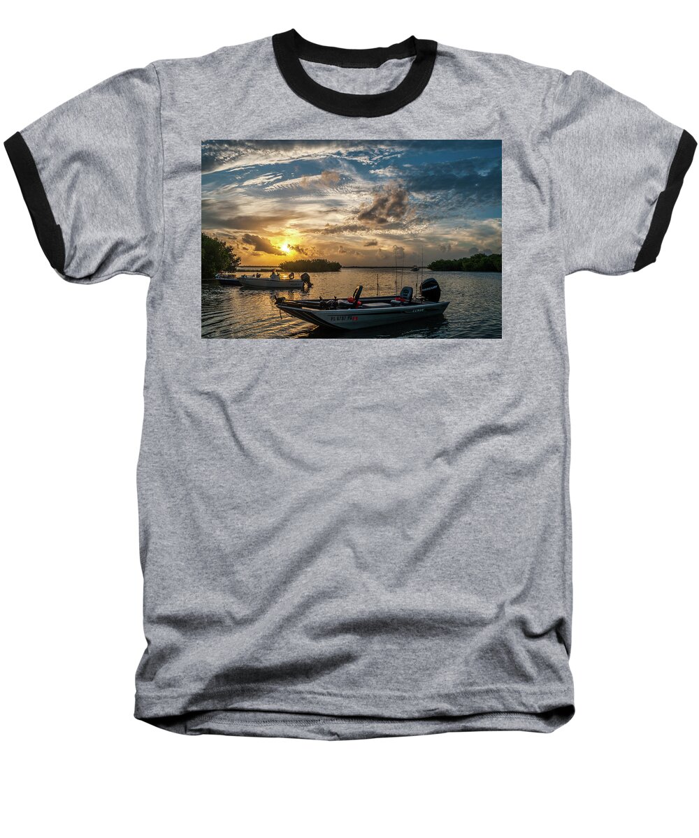 Paradise Baseball T-Shirt featuring the photograph Sunset in Paradise by David Hart