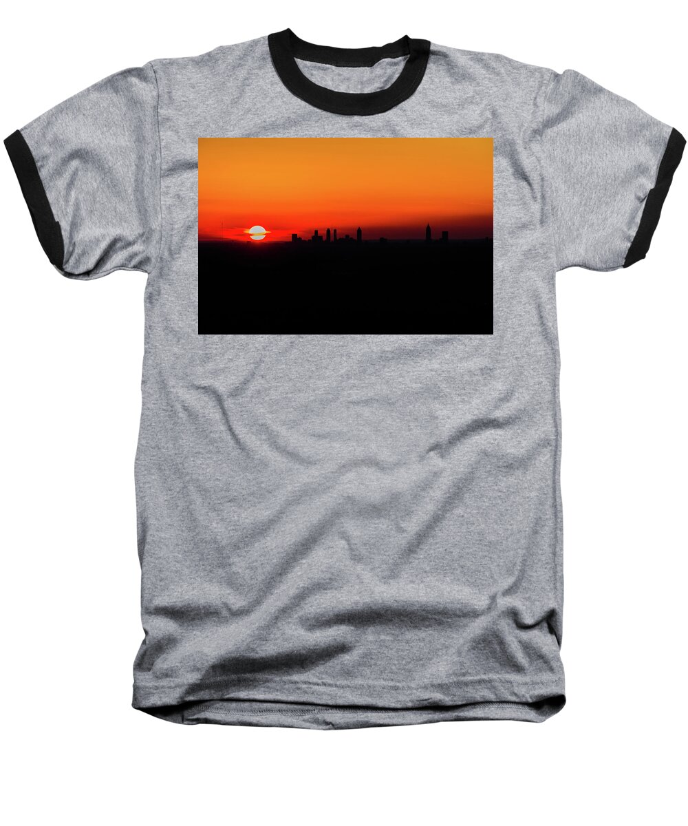 Atlanta Baseball T-Shirt featuring the photograph Sunset over Atlanta by Kenny Thomas
