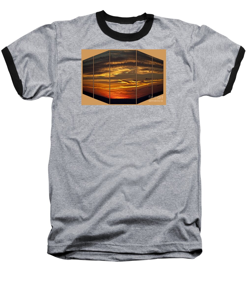 Sunset Baseball T-Shirt featuring the photograph Sunset Perspective by Shirley Mangini