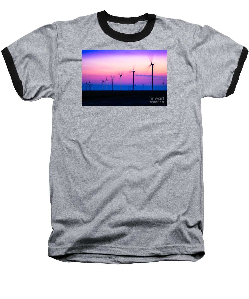 Sunset Spinning Baseball T-Shirt featuring the photograph Sunset Spinning by Imagery by Charly