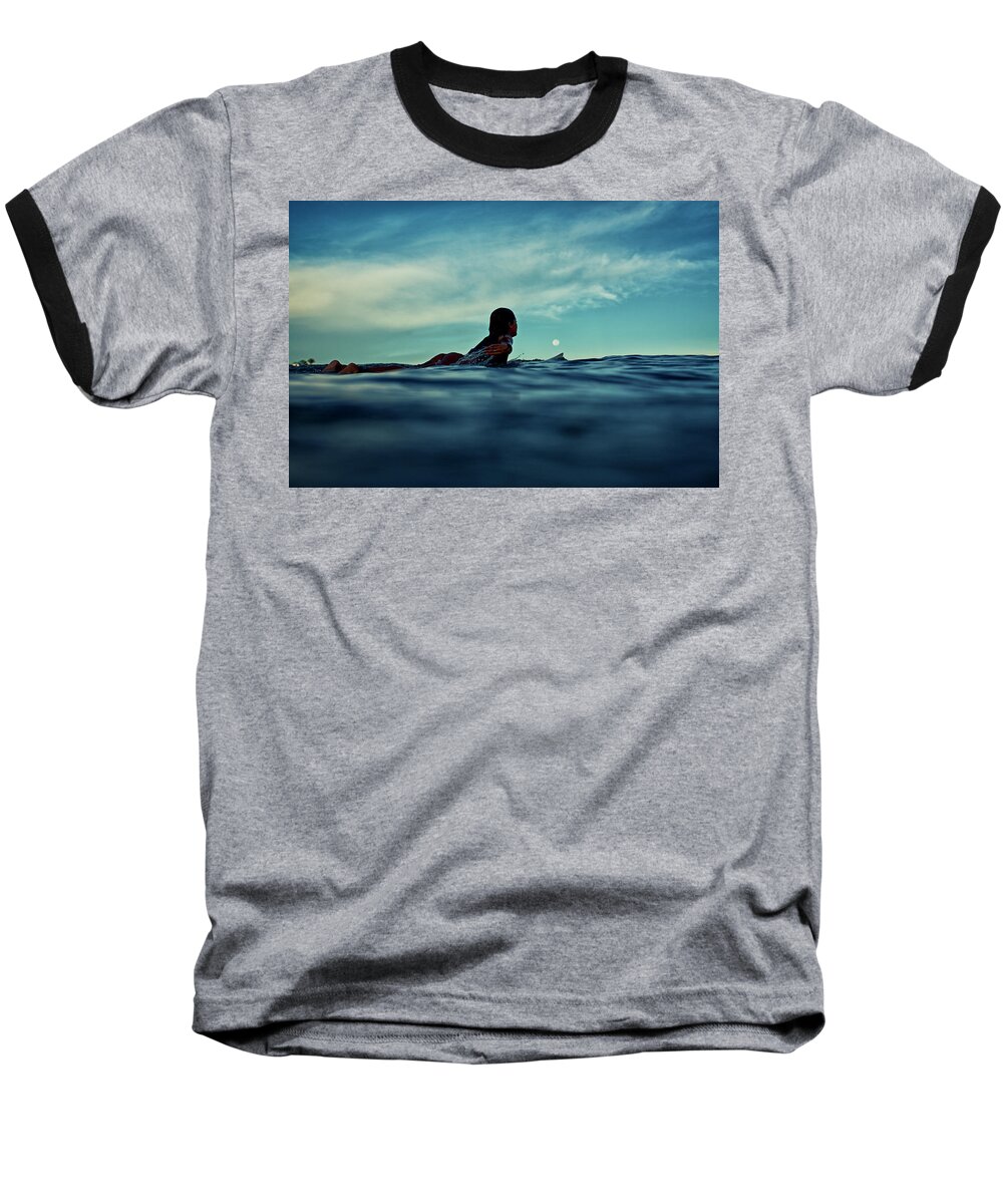 Surfing Baseball T-Shirt featuring the photograph Super Moon by Nik West