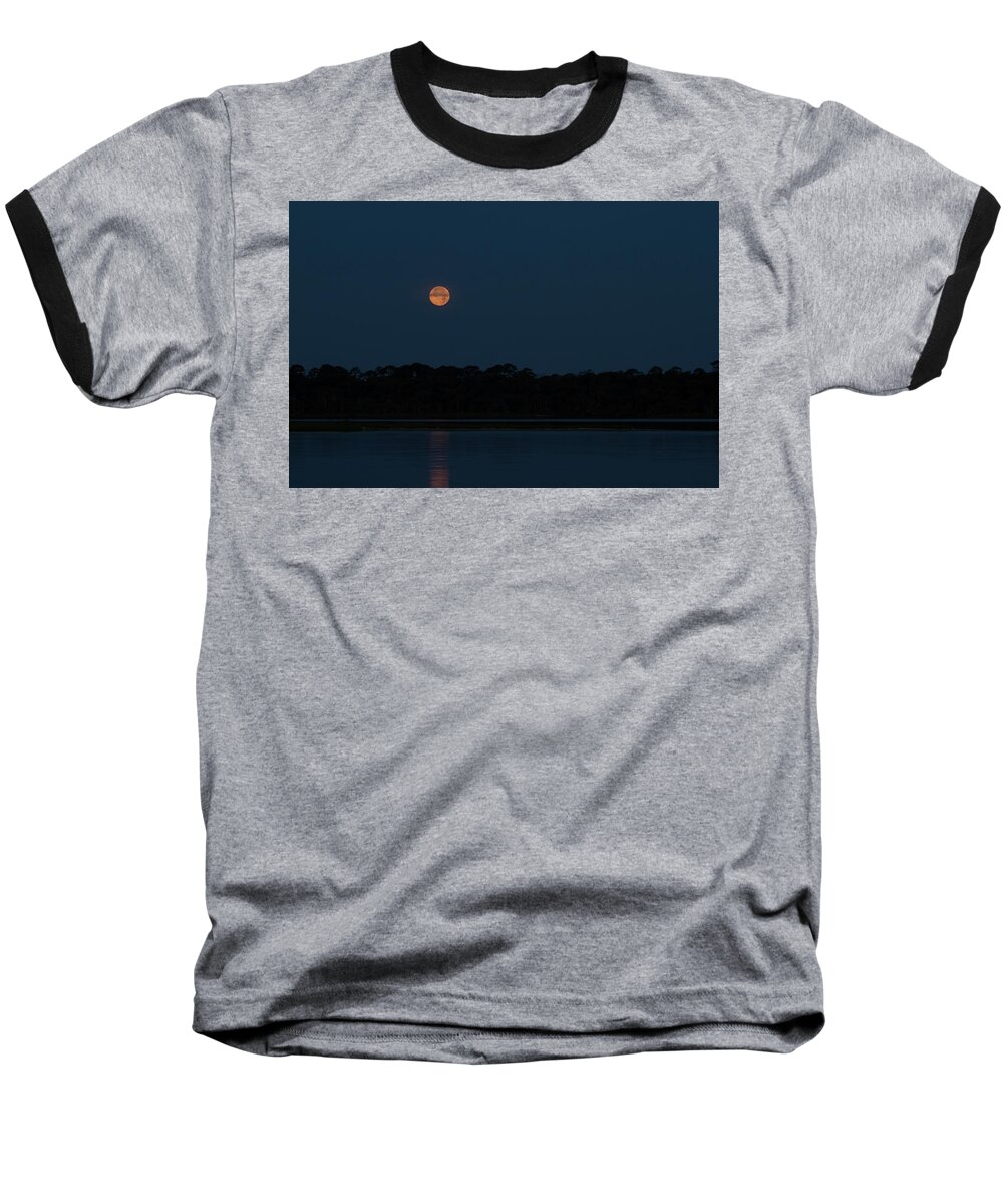 Moon Baseball T-Shirt featuring the photograph Supermoon Dawn 2013 by Paul Rebmann