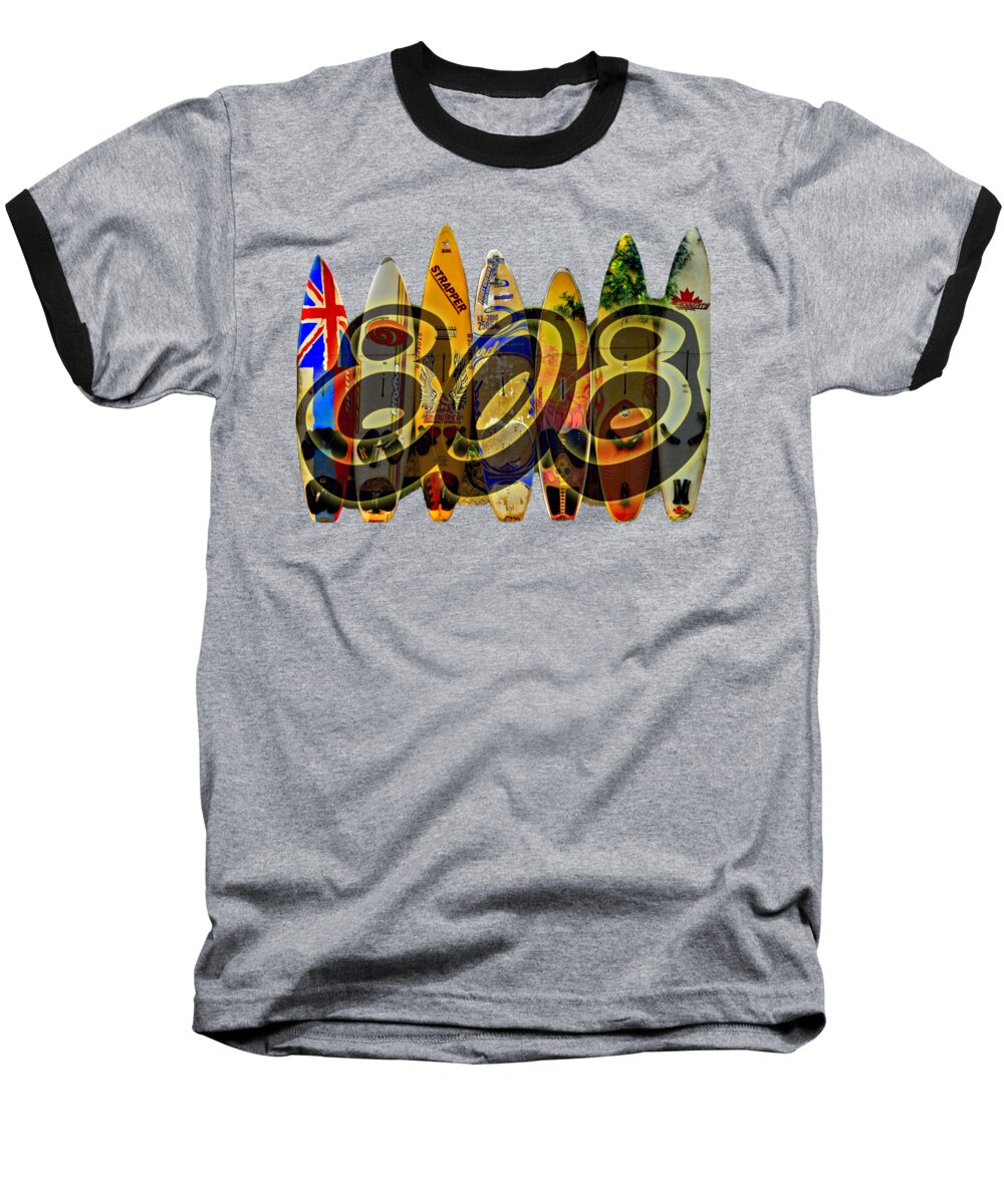 Surfboard Baseball T-Shirt featuring the photograph Surfin' 808 by DJ Florek