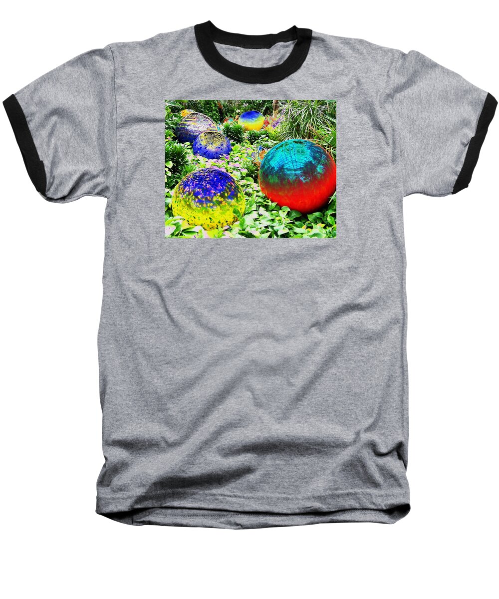 Balls Baseball T-Shirt featuring the digital art Surrreal Gardens by Vijay Sharon Govender