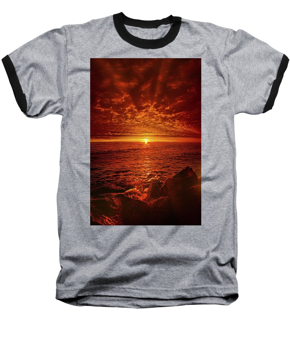 Clouds Baseball T-Shirt featuring the photograph Swiftly Flow The Days by Phil Koch