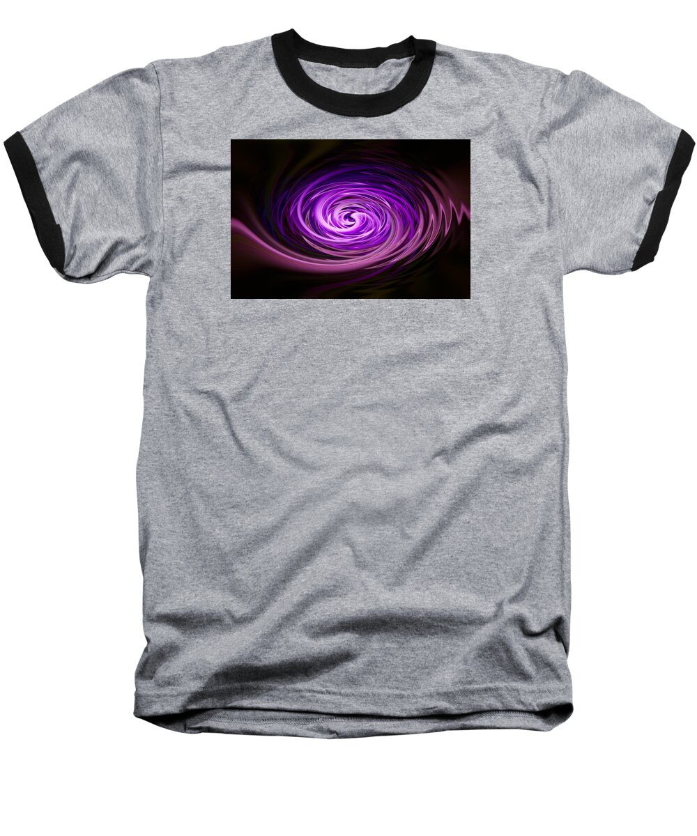 Abstract Baseball T-Shirt featuring the photograph Swirling Zig Zag Abstract by Penny Lisowski