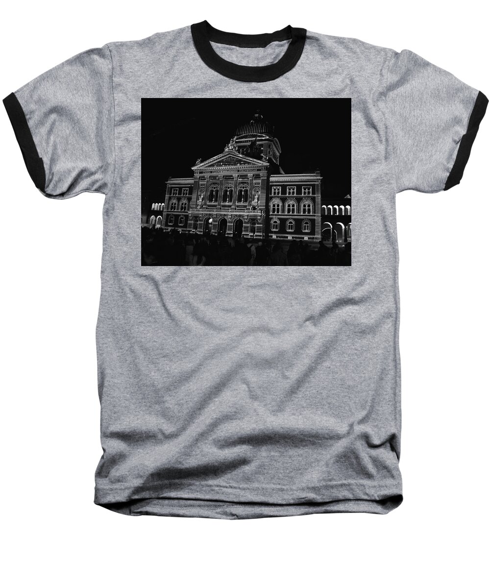  Baseball T-Shirt featuring the photograph Swiss Parliament - Bern by Matt MacMillan
