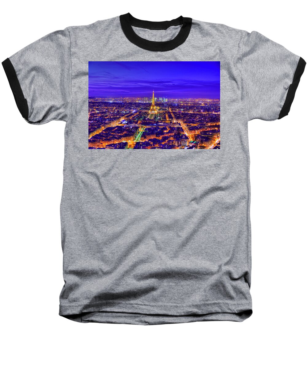 Paris Baseball T-Shirt featuring the photograph Symphony In Blue by Midori Chan