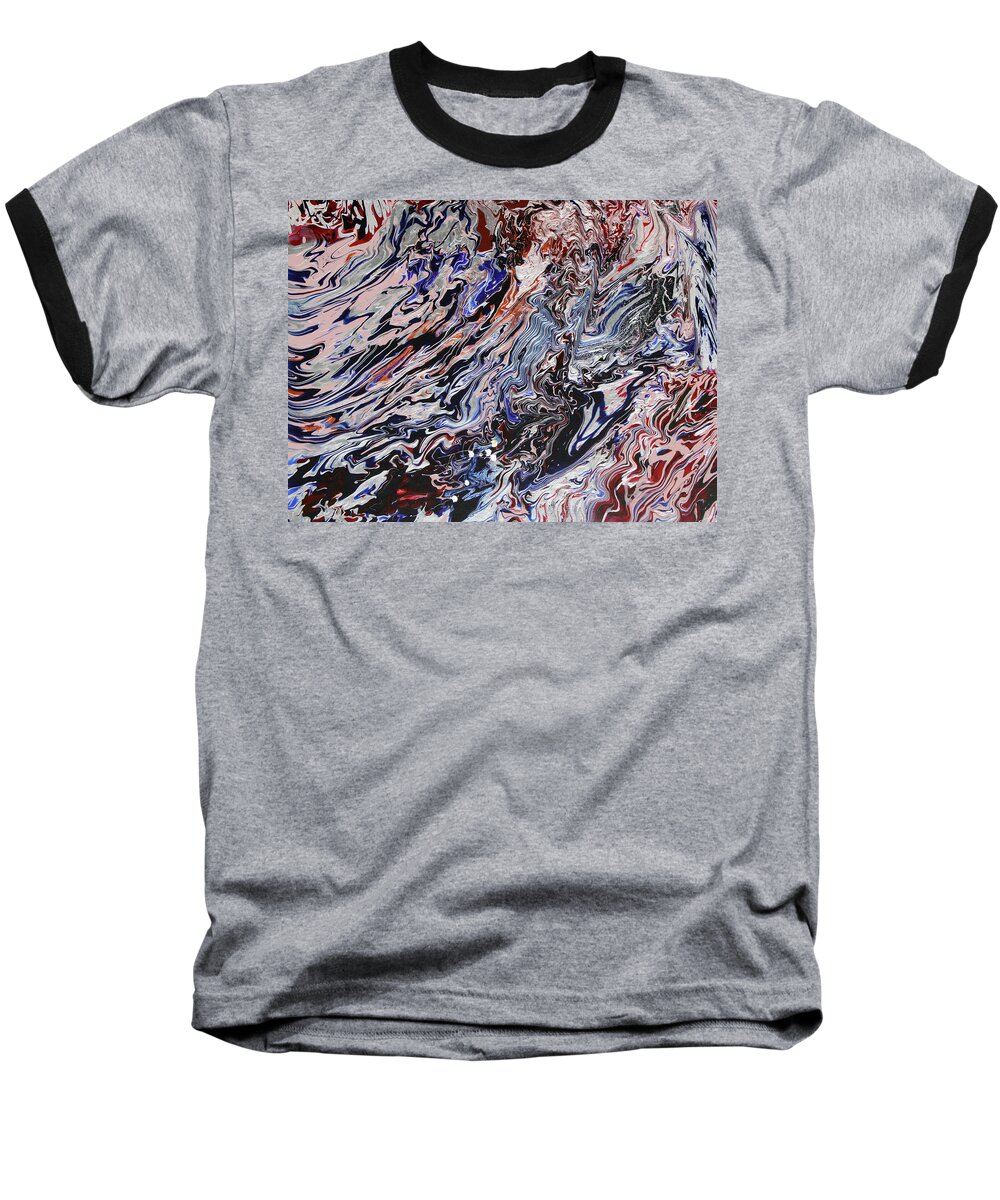Fusionart Baseball T-Shirt featuring the painting Synchronize by Ralph White