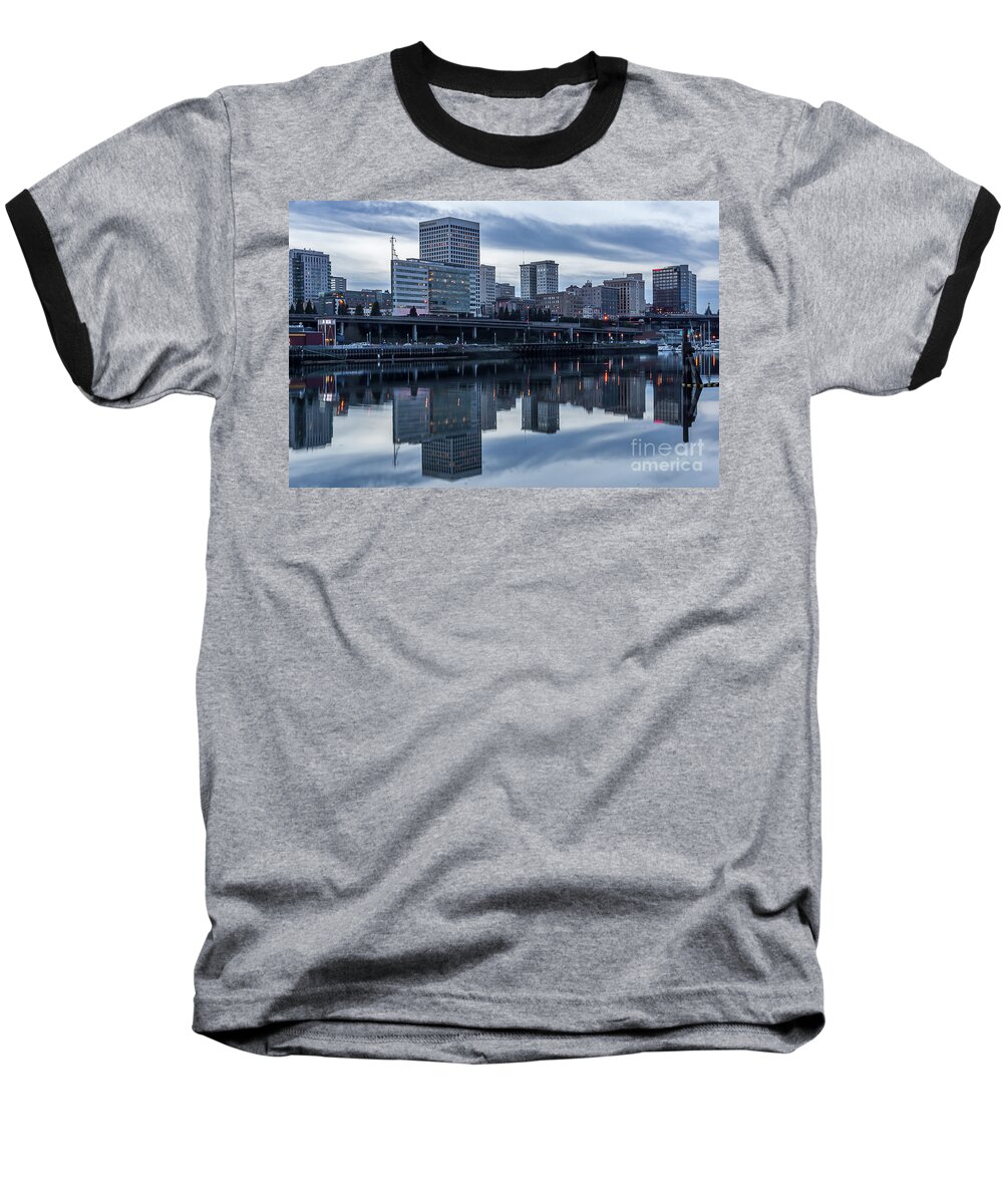 Cityscapes Baseball T-Shirt featuring the photograph Tacoma Waterfront,Washington by Sal Ahmed