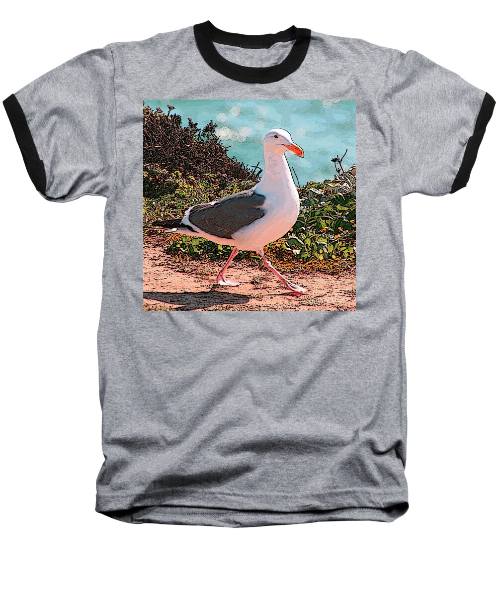 Bird Baseball T-Shirt featuring the photograph Taking a Stroll by Joyce Creswell