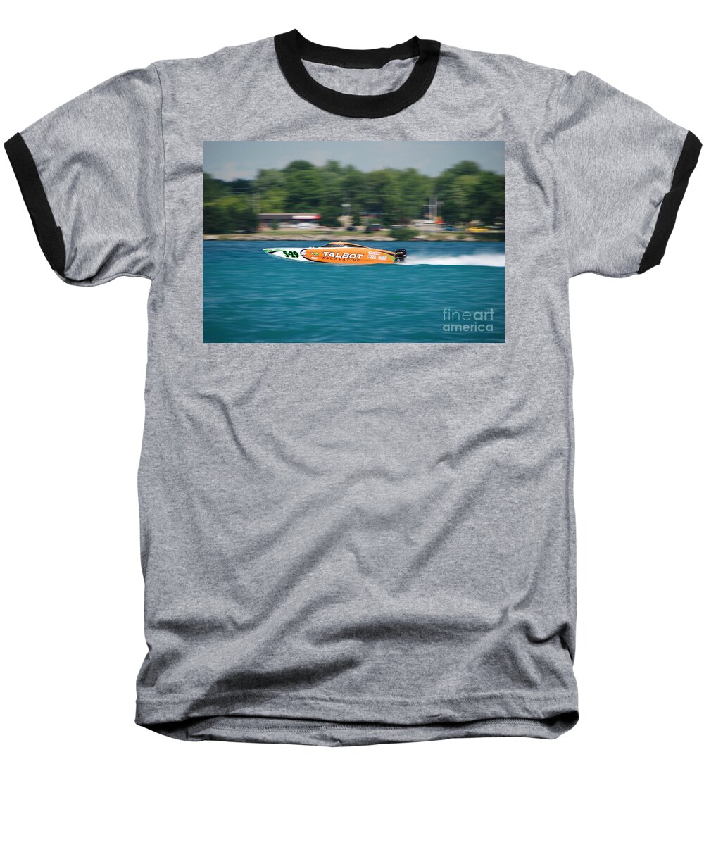 Talbot Baseball T-Shirt featuring the photograph Talbot Offshore Racing by Grace Grogan