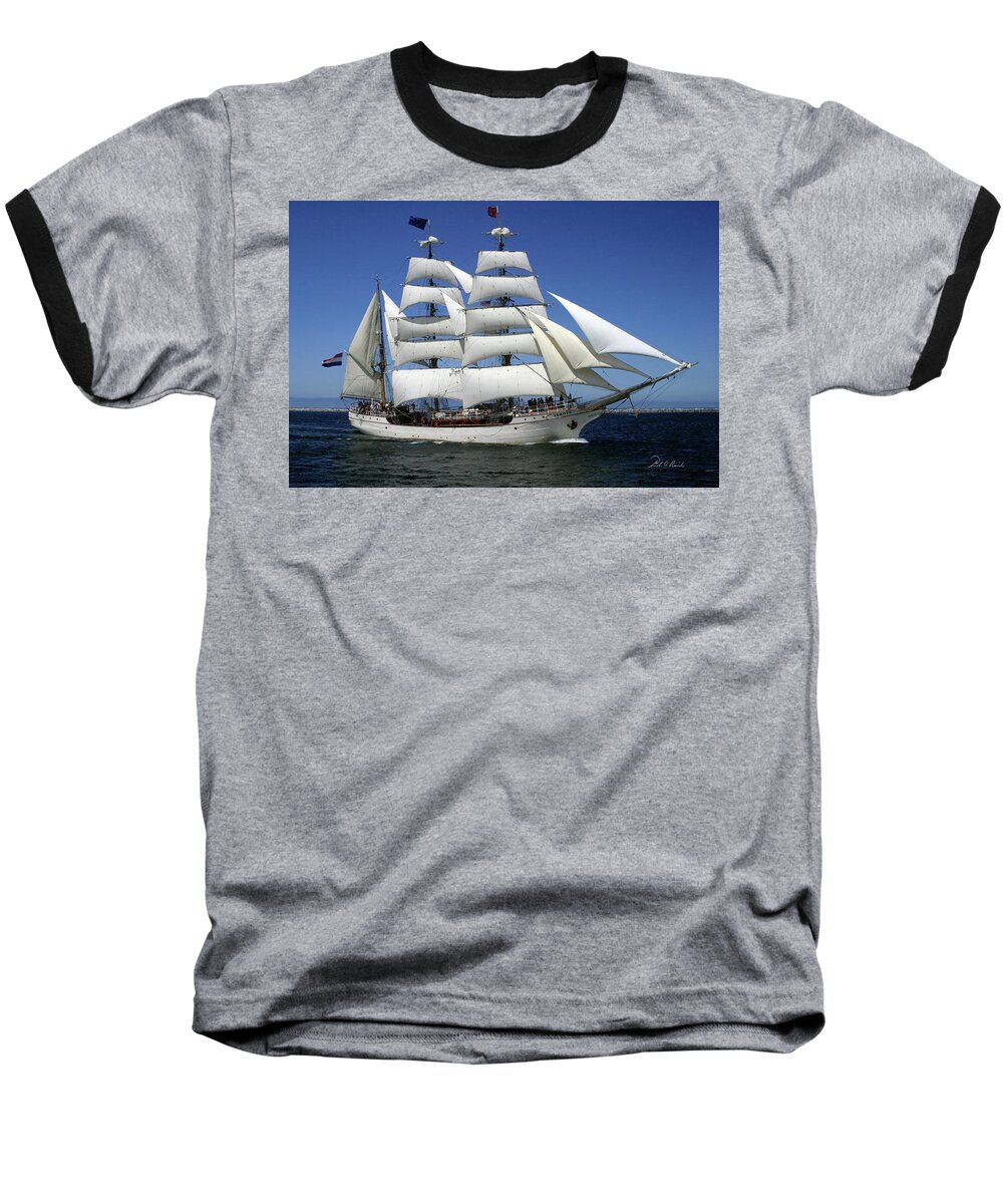 Color Baseball T-Shirt featuring the photograph Tall Ship Europa by Frederic A Reinecke