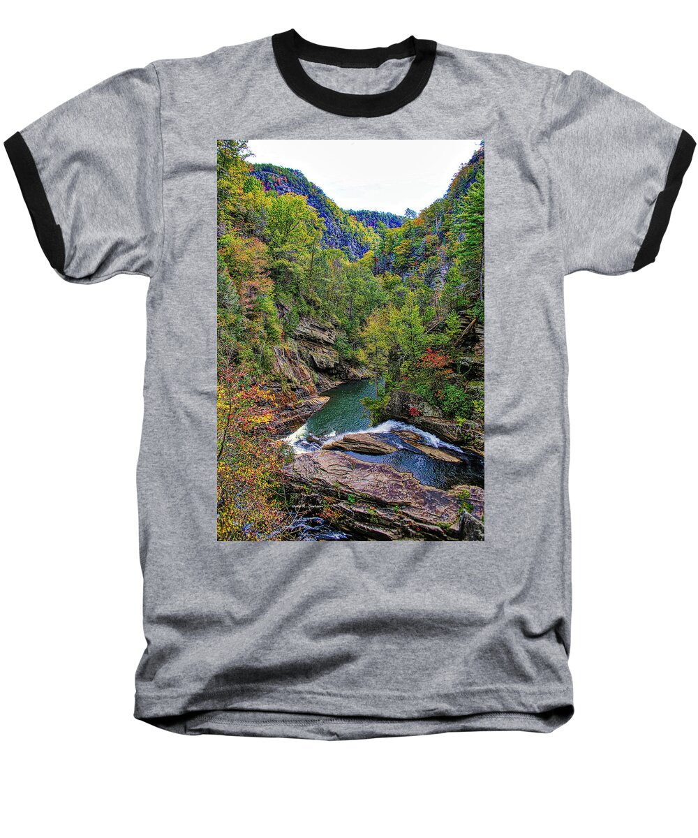 Tallulah Gorge Baseball T-Shirt featuring the photograph Tallulah Gorge by Dale R Carlson