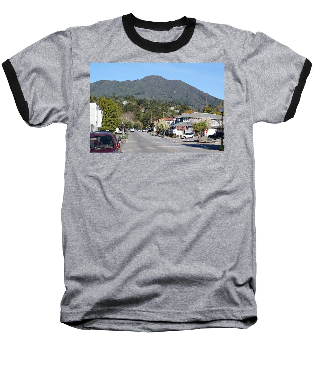 Mount Tamalpais Baseball T-Shirt featuring the photograph Tamalpais from Mill Valley by Ben Upham III