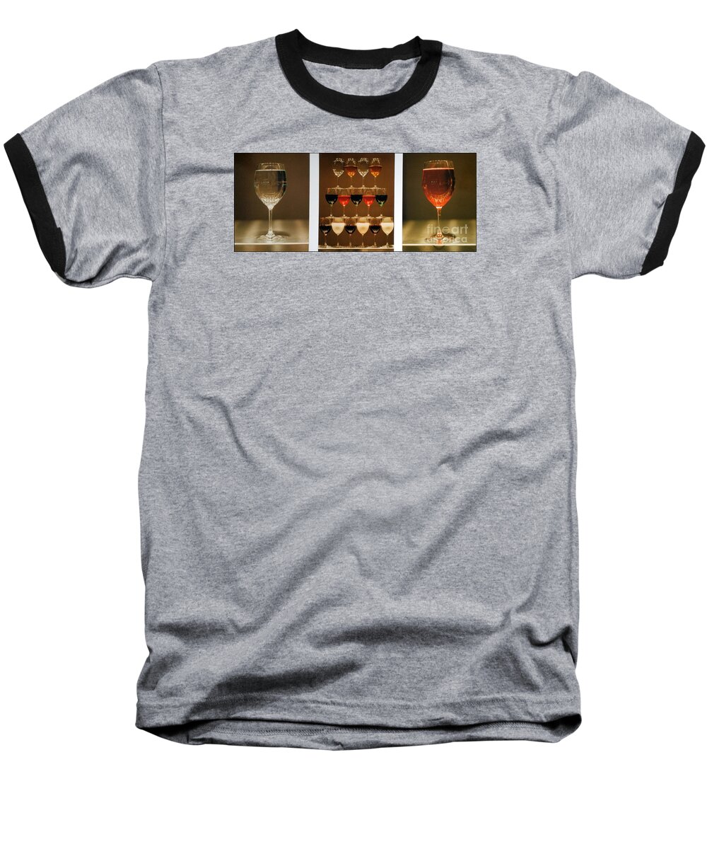  Baseball T-Shirt featuring the photograph Tears and Wine by James Lanigan Thompson MFA