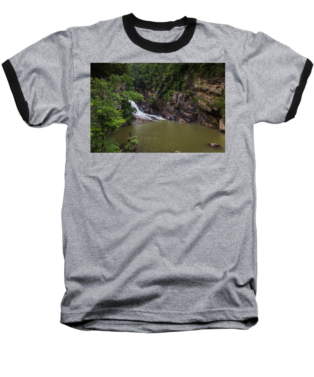 Tallulah Baseball T-Shirt featuring the photograph Tallulah Gorge Falls by Sean Allen