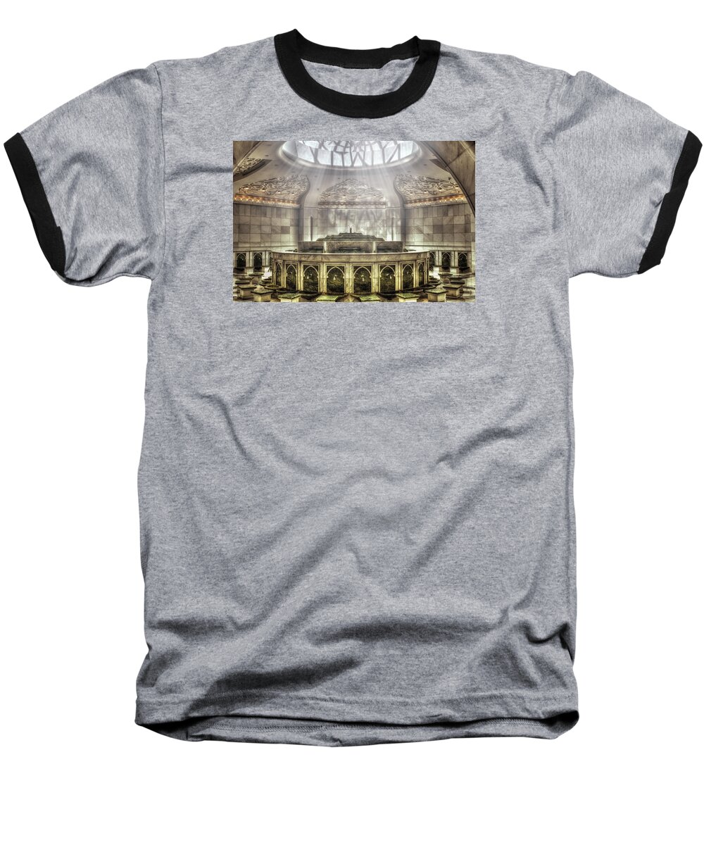 Abstract Baseball T-Shirt featuring the photograph Temple Washroom by John Swartz