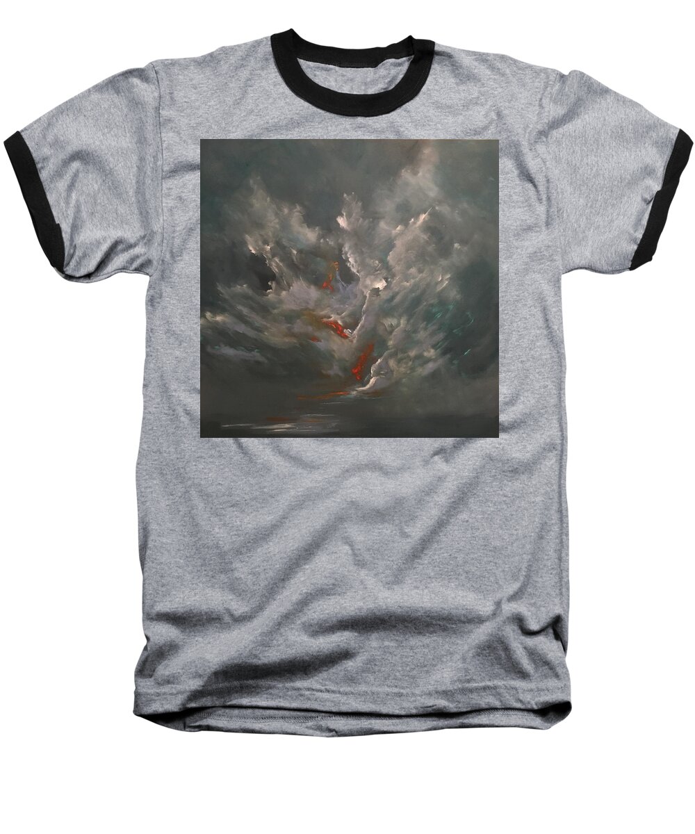 Abstract Baseball T-Shirt featuring the painting Tenebrious by Soraya Silvestri
