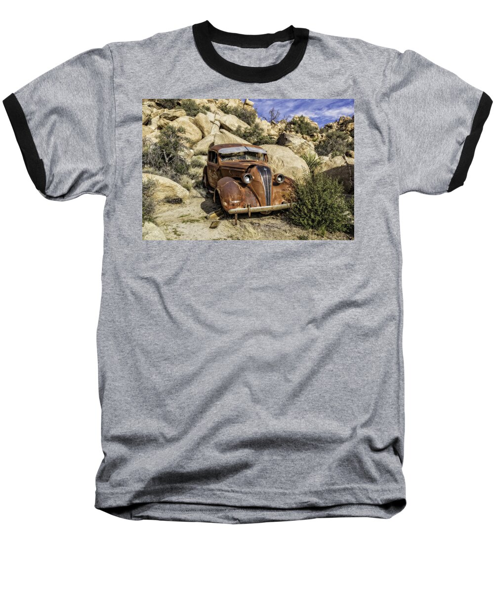 Joshua Tree National Park Baseball T-Shirt featuring the photograph Terraplane Hudson by Sandra Selle Rodriguez