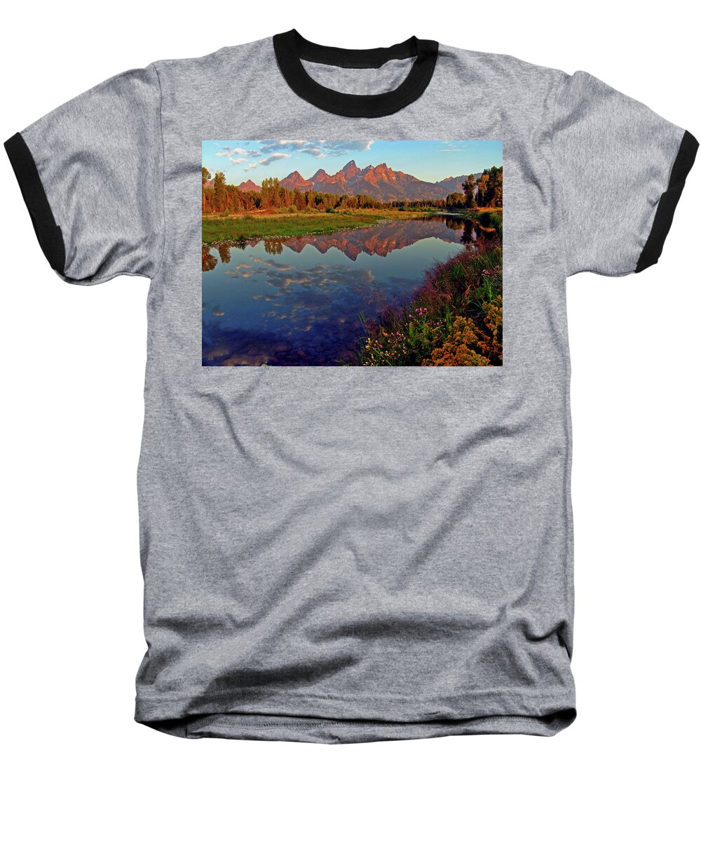 Mountains Baseball T-Shirt featuring the photograph Teton Wildflowers by Scott Mahon
